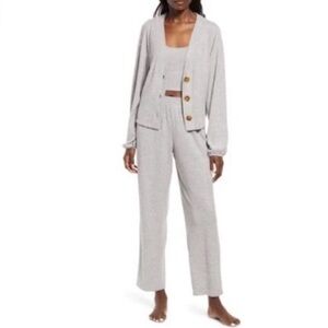Open Edit Lounge Pants Set Grey Crop top size Large